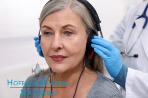 older woman getting her hearing tested